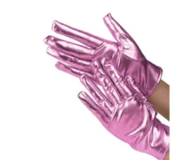 Guanti corti per adulti in vari colori metallizzati