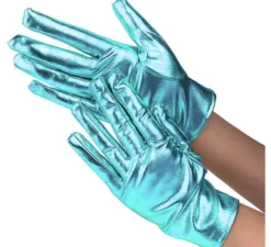Guanti corti per adulti in vari colori metallizzati