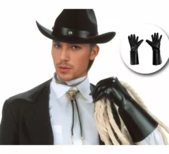 Guanti da cowboy effetto pelle per adulti