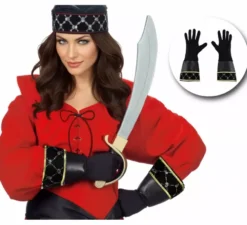 Guanti da pirata bucaniere per adulti