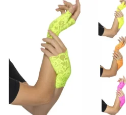 Guanti in pizzo senza dita in vari colori