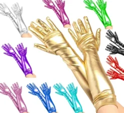 Guanti Lunghi Metallici per adulti in vari colori