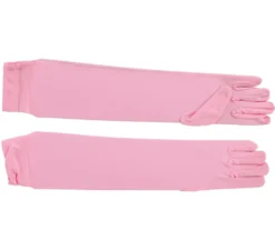 Guanti lunghi rosa 45 cm