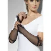 Guanti neri senza dita con pizzo