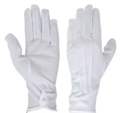 Guanto bianco con bottone adulto da 24 cm