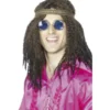 Hippy kit uomo: nastro per capelli, occhiali e collana
