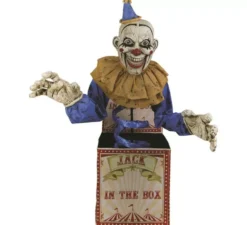 Jack in the Box Clown con luce, suono e movimento 2,1 m
