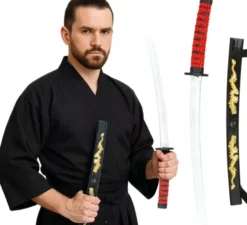 Katana giocattolo con fodero in plastica da 60 cm