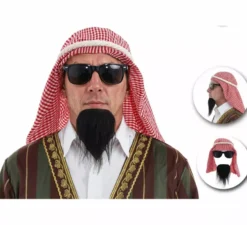 Kit arabo: barba, occhiali e turbante