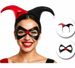 Kit Arlecchino per donna: fascia per capelli e mascherina per gli occhi