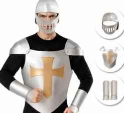Kit armatura medievale in argento da uomo