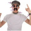 Kit biker: berretto, occhiali, baffi, bracciale e collana