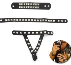 Kit Biker Borchiato: Collana, Bracciale e Bracciale Anello