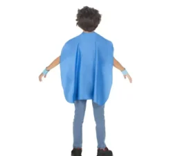 Kit blu da supereroe per bambini: maschera, mantello e cintura