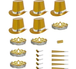 Kit 5 bomboniere olografiche dorate Las Vegas