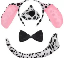 Kit cane dalmata: fascia, naso, farfallino e coda