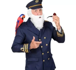 Kit Capitano Lupo di Mare: Berretto, Barba e Pipa