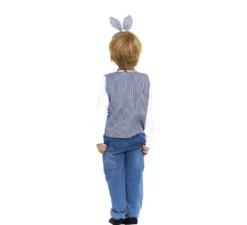 Kit coniglio scozzese per bambini: gilet, fascia per capelli, papillon e carota
