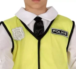 Kit costume da poliziotto per bambini: gilet, cappello e maglietta