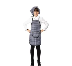 Kit costume da venditore di castagne per bambini: sciarpa e grembiule