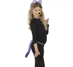 Kit cucciolo blu per bambini: coda, orecchie e naso