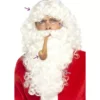 Kit da Babbo Natale bianco: parrucca, barba, occhiali e pipa
