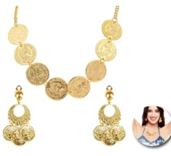 Kit da donna araba adulta: 2 orecchini e collana