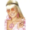 Kit da donna hippy: nastro per capelli, occhiali, collana e orecchini