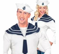 Kit da marinaio per adulti: cappello e collare