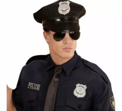 Kit da poliziotto per adulti: berretto, occhiali e distintivo