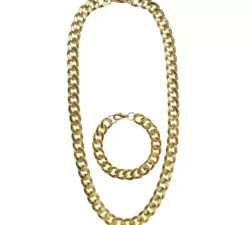 Kit da rapper: bracciale e collana in oro