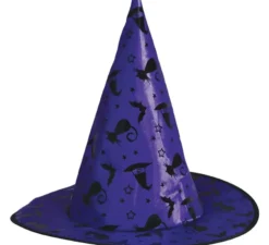 Kit da strega lilla per bambini: mantello e cappello