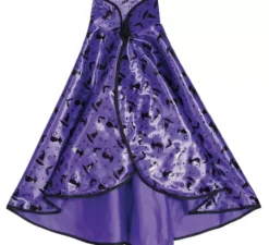 Kit da strega lilla per bambini: mantello e cappello