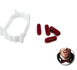 Kit da vampiro mortale: pillole di sangue finte con dentiera