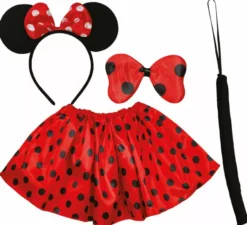 Kit del famoso topo per bambini: fascia per capelli, fiocco, coda e gonna