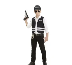 Kit della polizia inglese per bambini: cappello e gilet