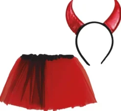 Kit Diavolo per Bambini: Tutù e Cerchietto 30 cm