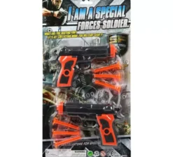 Kit di 2 pistole e 6 frecce di polizia 39x21 cm