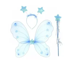 Kit Farfalla Blu: Cerchietto, Ali e Bacchetta