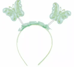 Kit Fata Farfalla Verde: Cerchietto, Bacchetta e Ali 35x40 cm