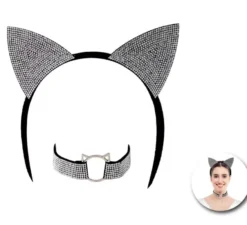 Kit gatto adulto lucido: fascia e collana
