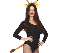 Kit Giraffa: cerchietto con corno e coda