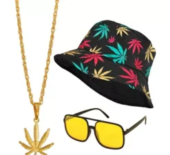Kit Hip Hop anni '90: cappello, occhiali e collana