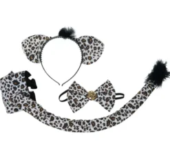 Kit leopardo: orecchie, papillon e coda