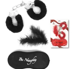 Kit Manette Sexy: Manette, Piume e Maschera in colori assortiti