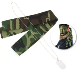 Kit militare mimetico: sciarpa e collana