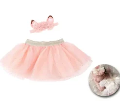Kit neonato : tutù e nastro rosa per le orecchie