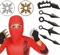 Kit ninja letale per bambini: stelle, pugnali e altri
