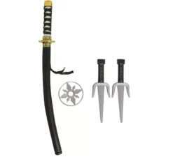 Kit ninja: sciabola, 2 coltelli e stella