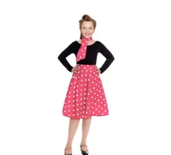 Kit o Costume anni '50 in vari colori per bambina: Gonna e Sciarpa
